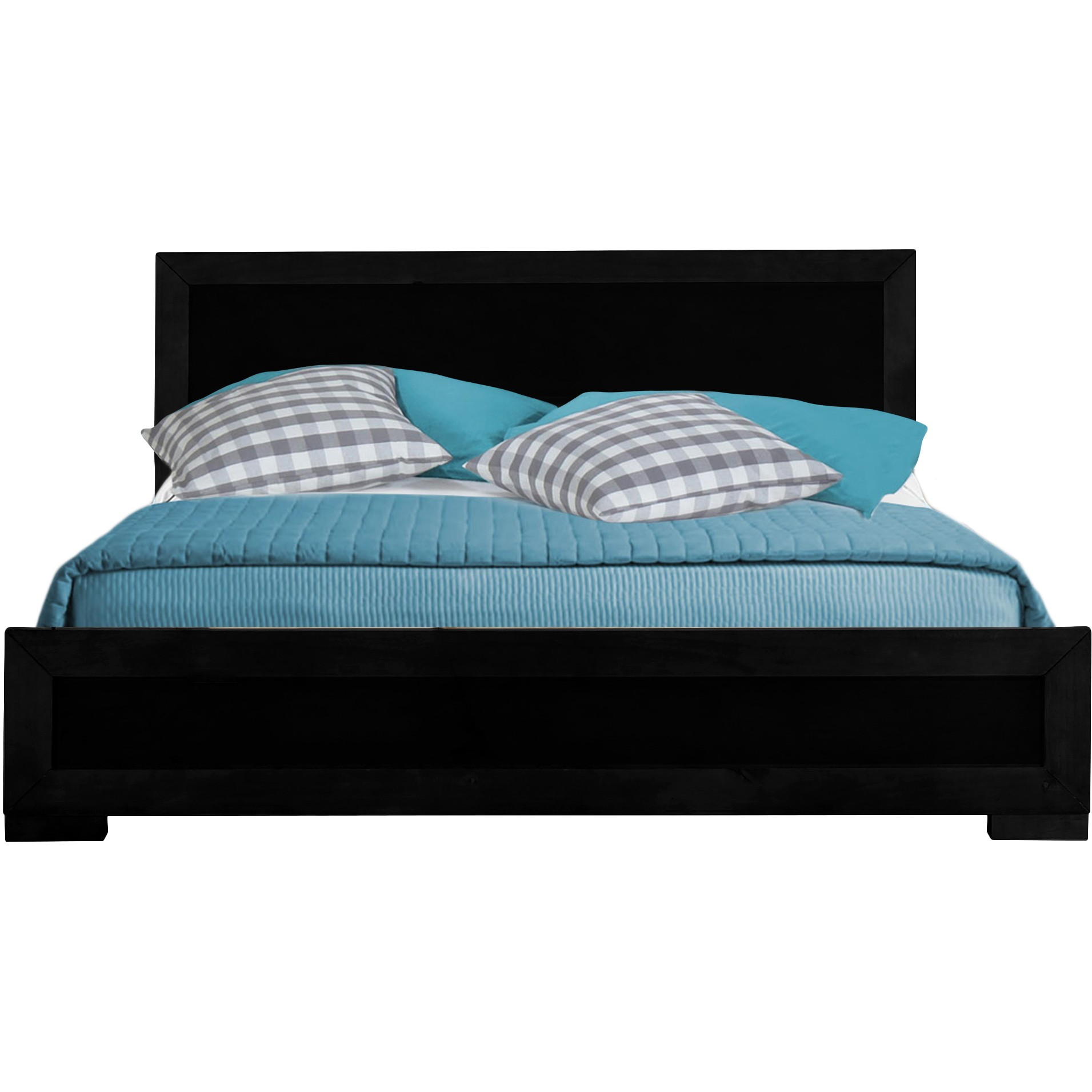 Black Wood Full Platform Bed-397072-1