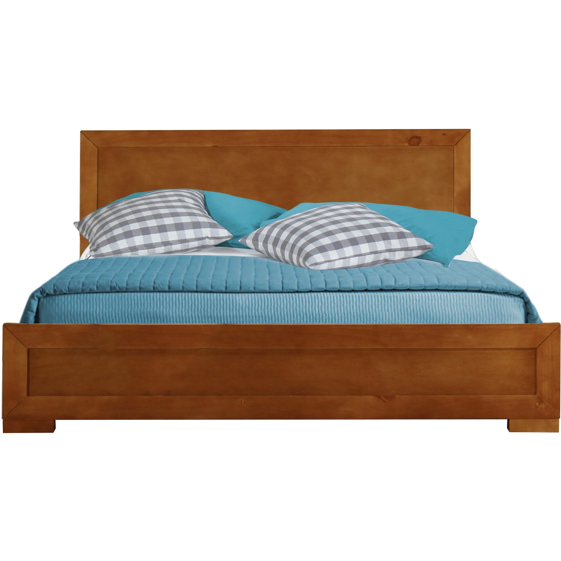 Oak Solid and Manufactured Wood Queen Bed Frame-397085-1