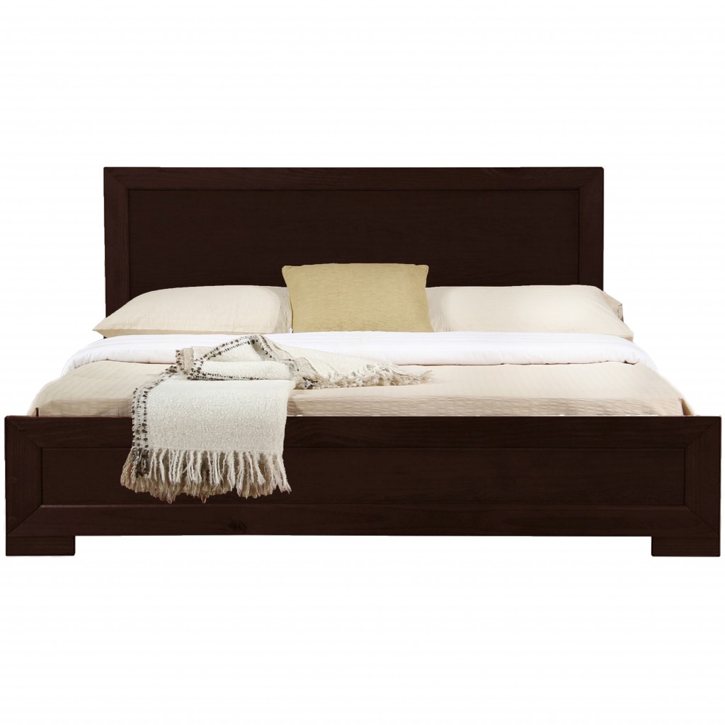Espresso Wood King Platform Bed-397118-1