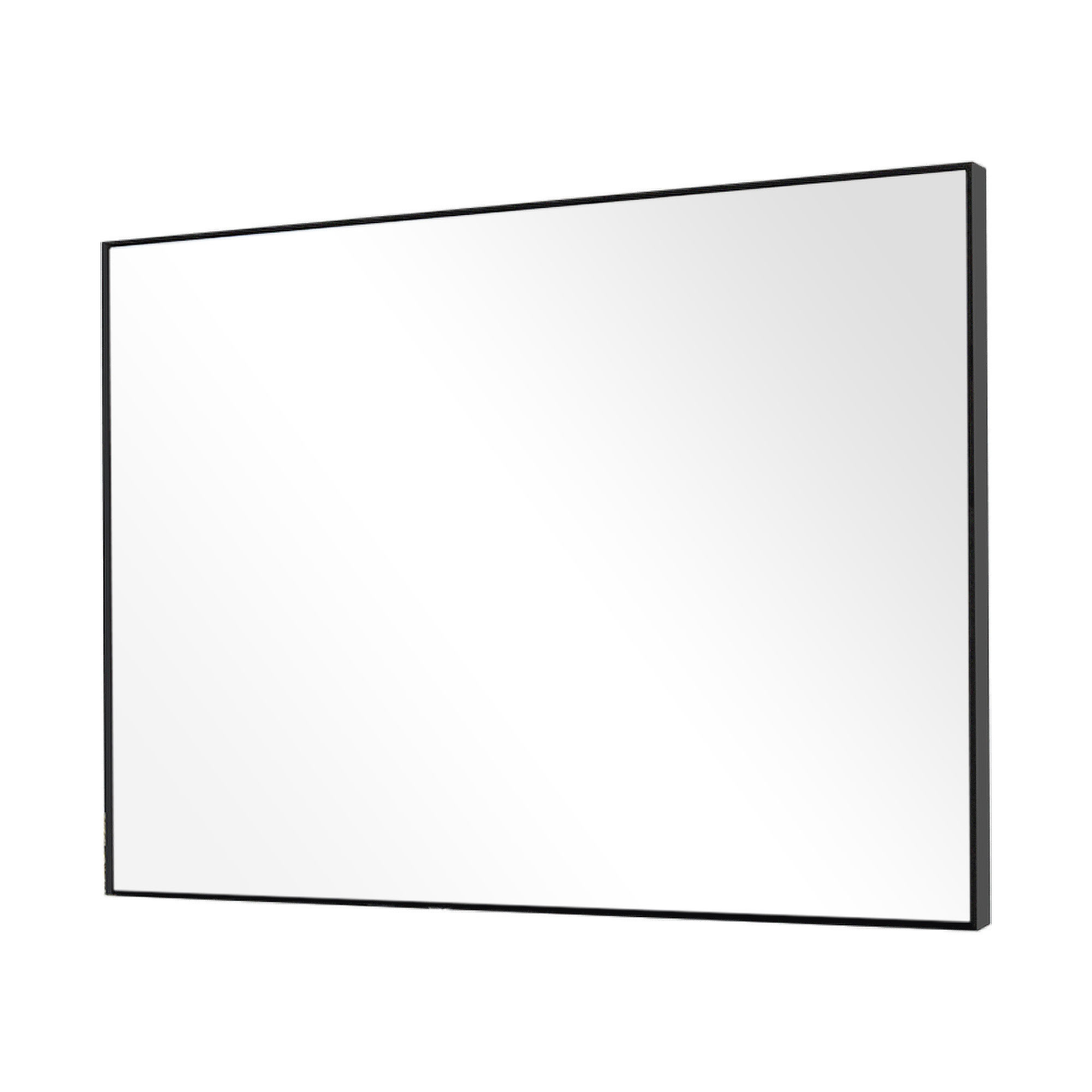 38" Black Plastic Framed Accent Mirror-397144-1