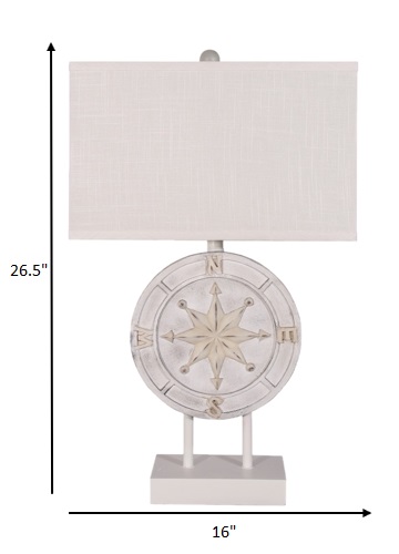 Set off 2 Beige Nautical Compass Table Lamps