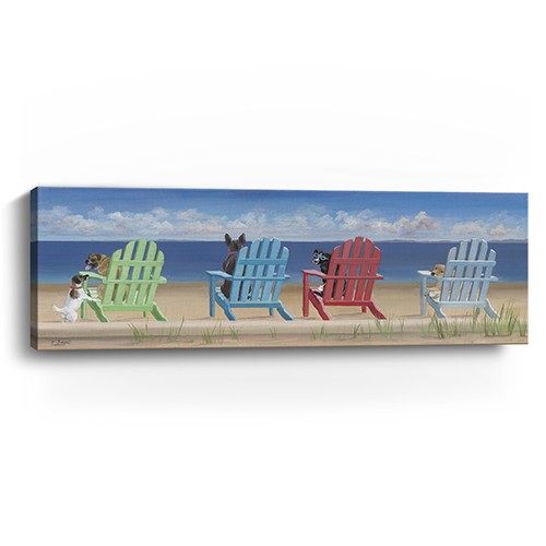 Dogs At The Beach Unframed Print Wall Art-397366-1