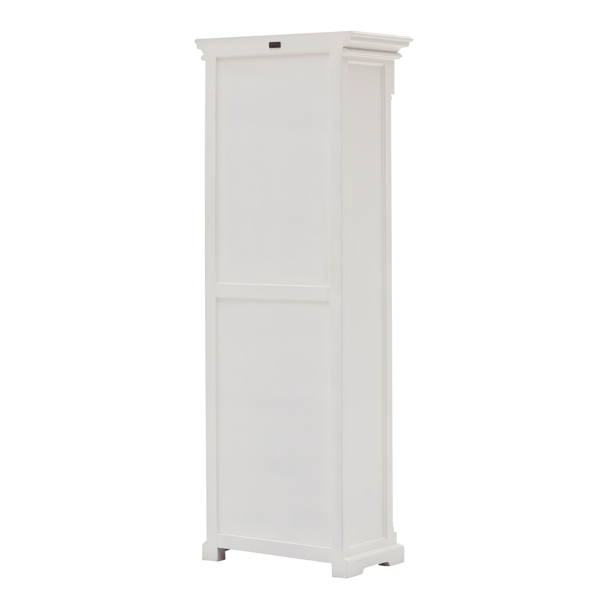 Traditional White and Glass Door Storage Cabinet