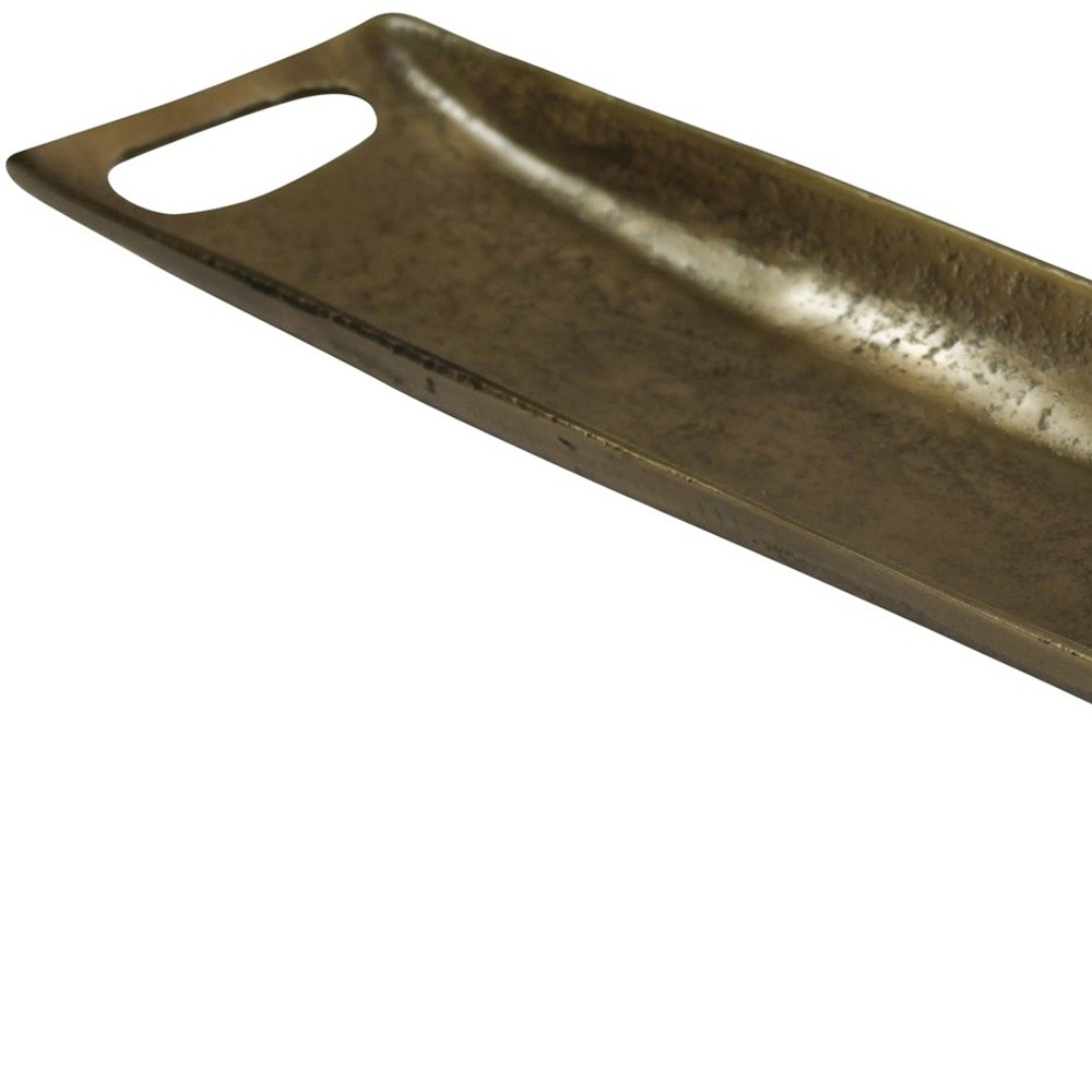 Jumbo Gold Metal Boat Shaped Tray