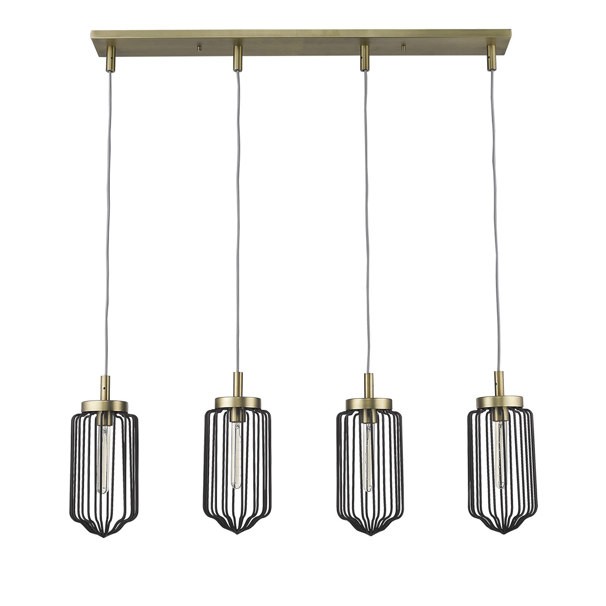 Reece 4-Light Aged Brass Island Pendant