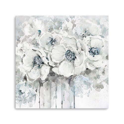 Winter Blues Flower Unframed Print Wall Art-398873-1