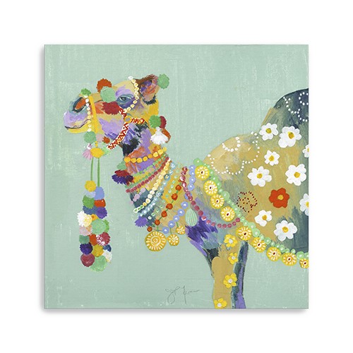 Moroccan Party Camel Unframed Print Wall Art-398879-1