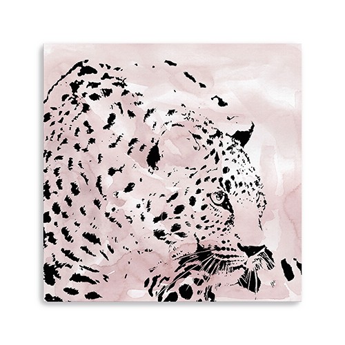 Pink Laying Leopard Unframed Print Wall Art-398882-1