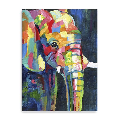 Bright Elephant Unframed Print Wall Art-398891-1