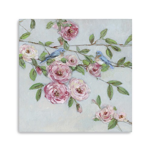 Small Pretty Pink Blooms Canvas Wall Art-398906-1