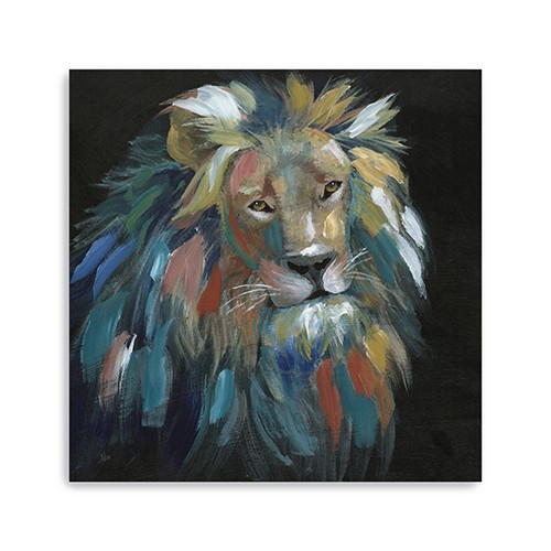 Painted Lion Portrait Unframed Print Wall Art-398941-1