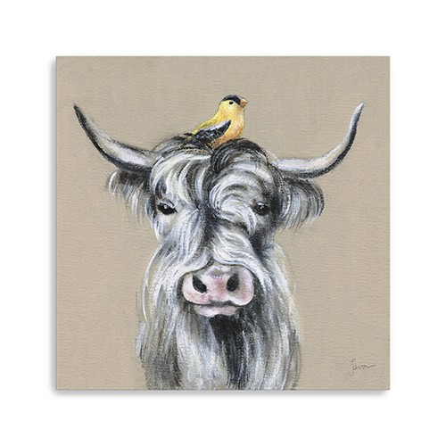 Cute Highland Cow Unframed Print Wall Art-398945-1