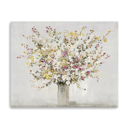 Small Colorful Wildflowers in a Vase Canvas Wall Art-398989-1