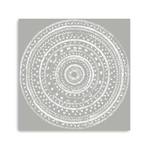Boho White Mandala Unframed Print Wall Art-399001-1