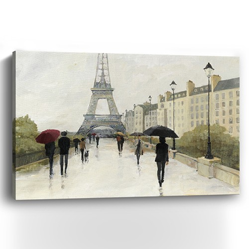 Parisian Rainy Day Unframed Print Wall Art-399016-1