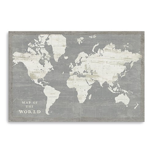 24" Minimalist World Map Canvas Wall Art-399045-1