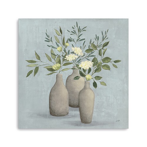 Pretty Bohemian Flowers In Ceramic Vases Unframed Print Wall Art-399069-1