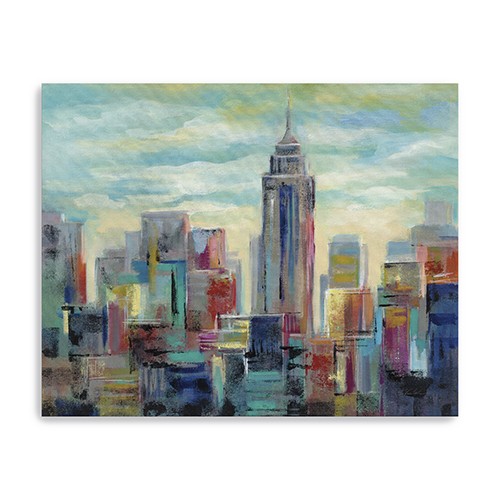 20" x 16" Vibrant NYC Skyline Canvas Wall Art-399090-1