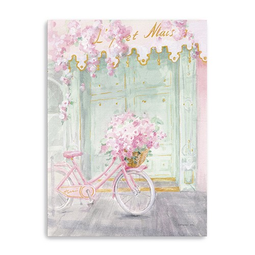 Pretty Pastel Pink Paris Unframed Print Wall Art-399106-1