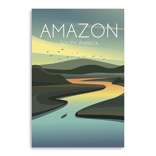 24" x 16" Vibrant South American Amazon Canvas Wall Art-399112-1