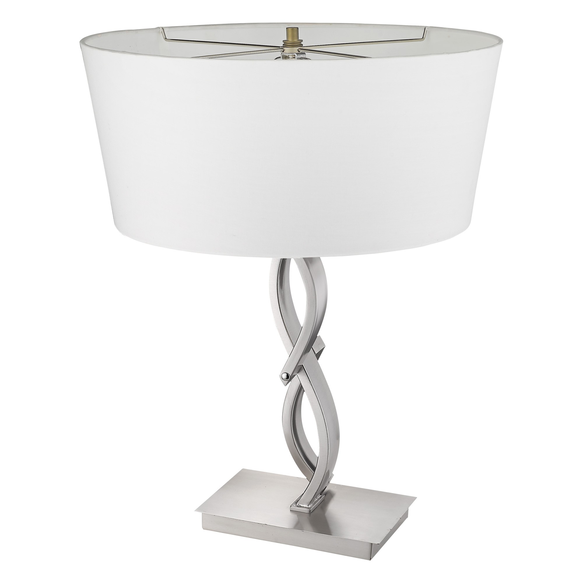 Trend Home 1-Light Satin Nickel Table Lamp