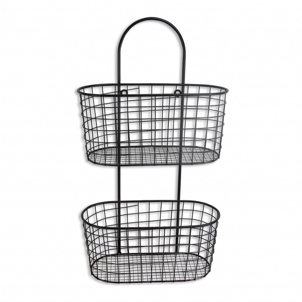 Black Metal Wire Hanging Storage