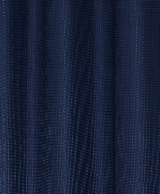 Luxurious Navy Waffle Weave Shower Curtain