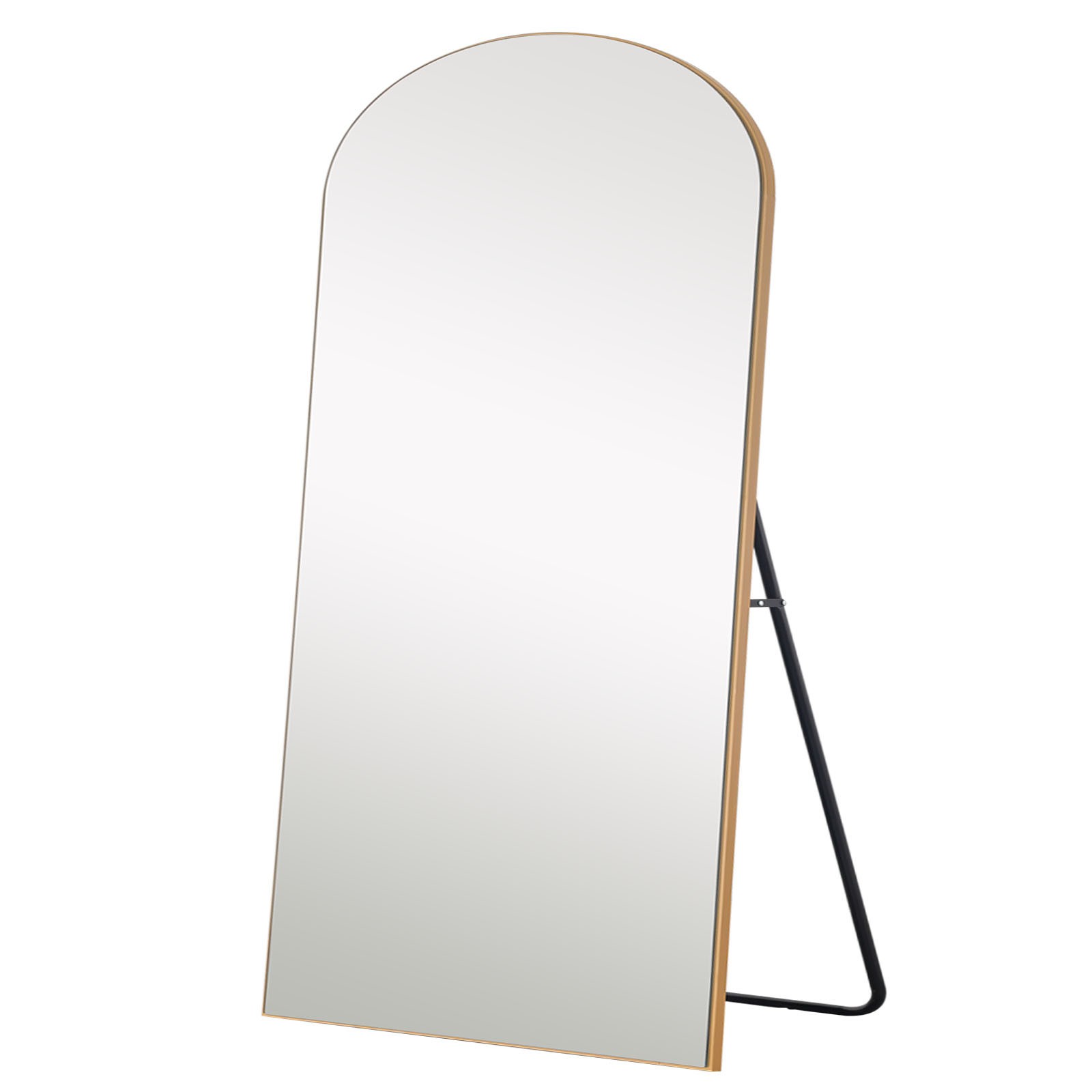 71" Gold Arch Wood Framed Full Length Standing Mirror-399775-1