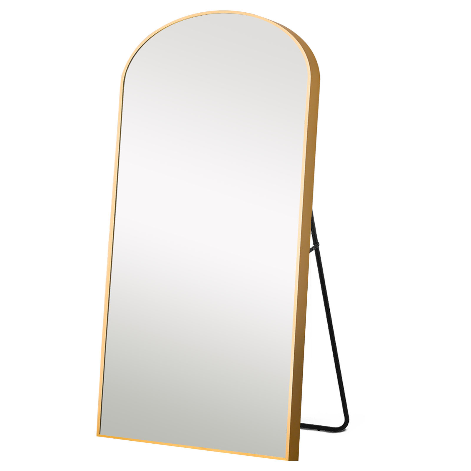 Gold Arched Full-length Standing Mirror-399781-1