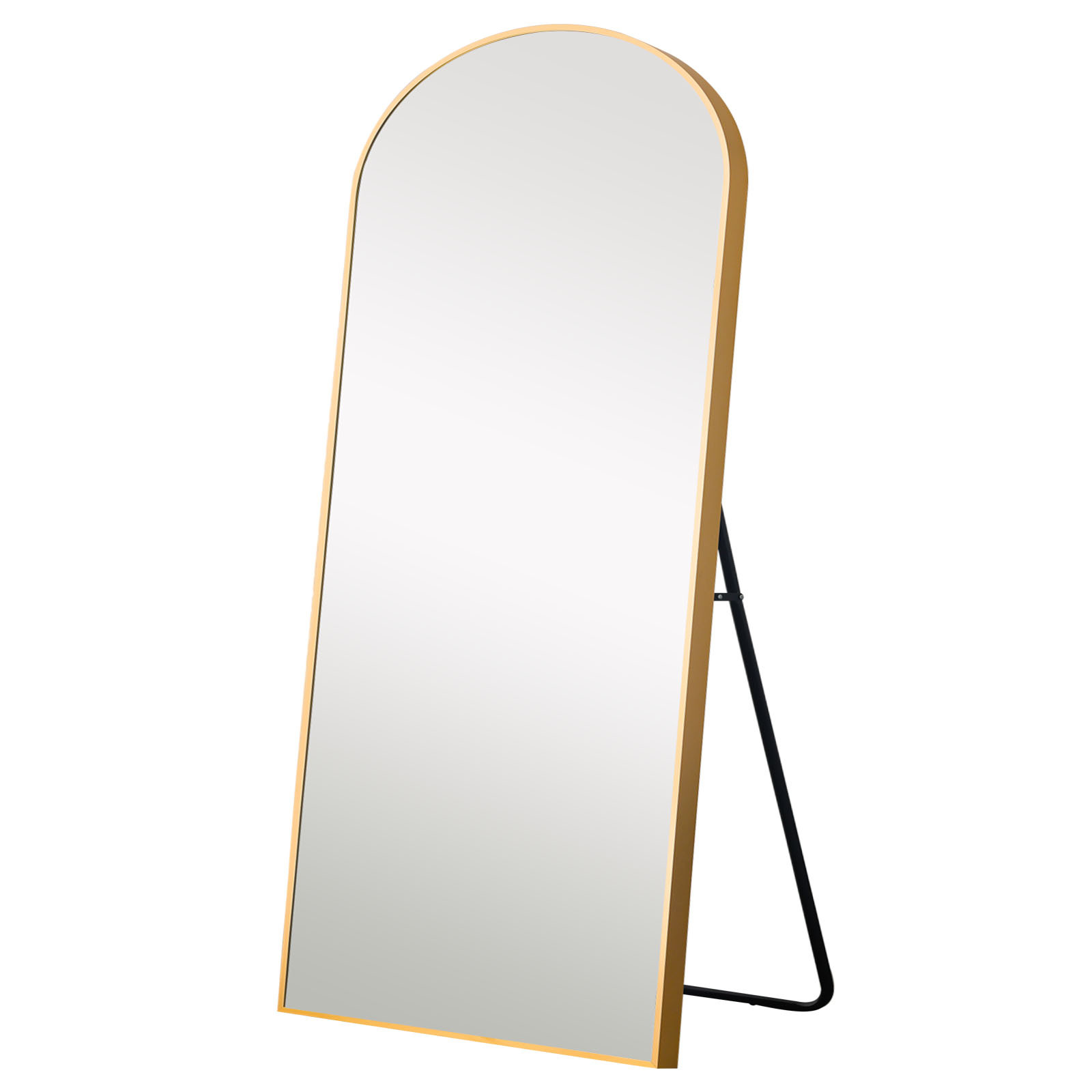 71" Gold Arch Aluminum and Wood Framed Standing-399783-1