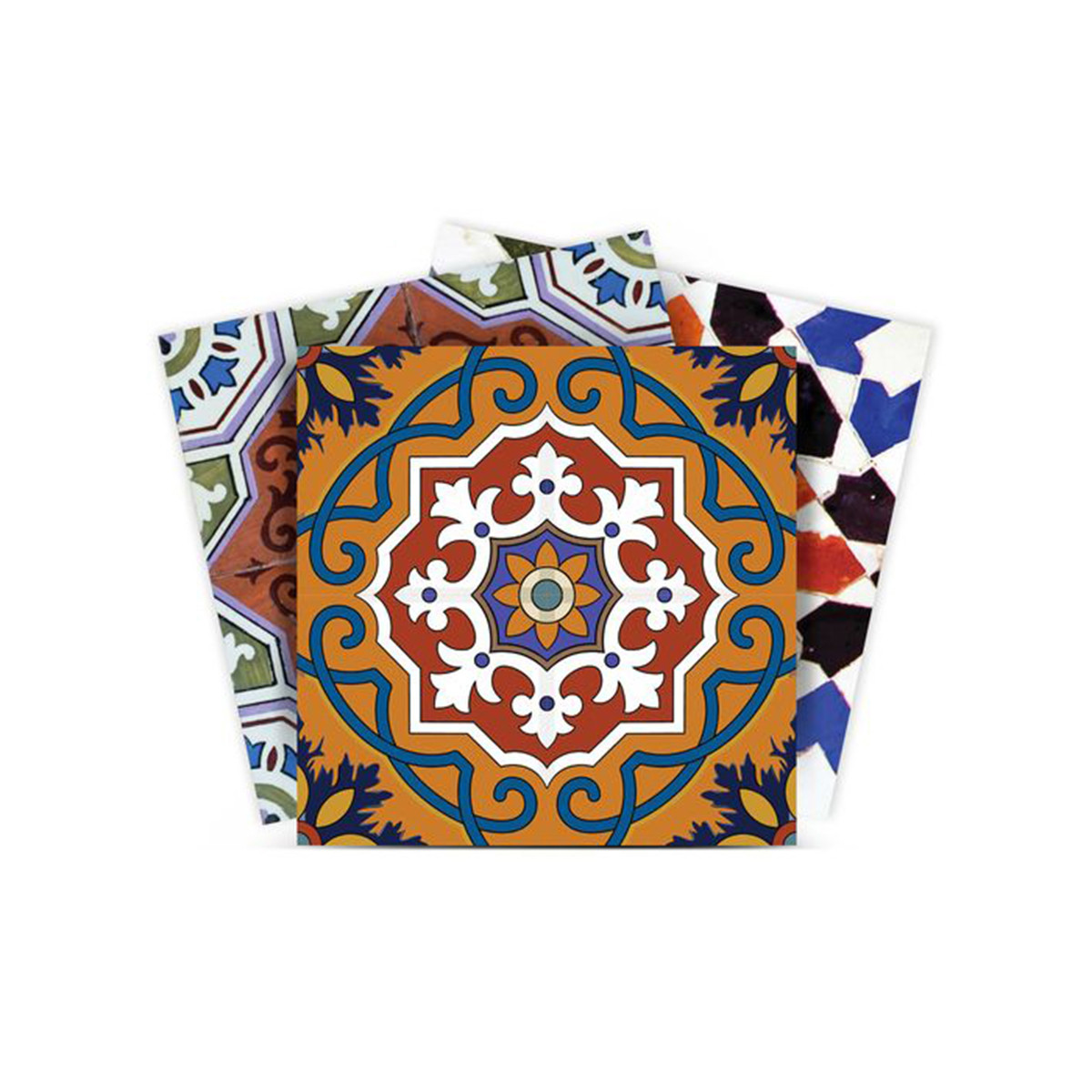 4" X 4" Mediterranean Mash Mosaic Peel and Stick Tiles-399850-1