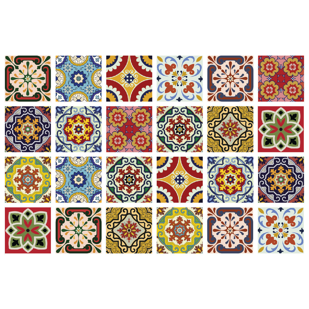4" X 4" Mediterra Mosaic Peel and Stick Tiles-400050-1