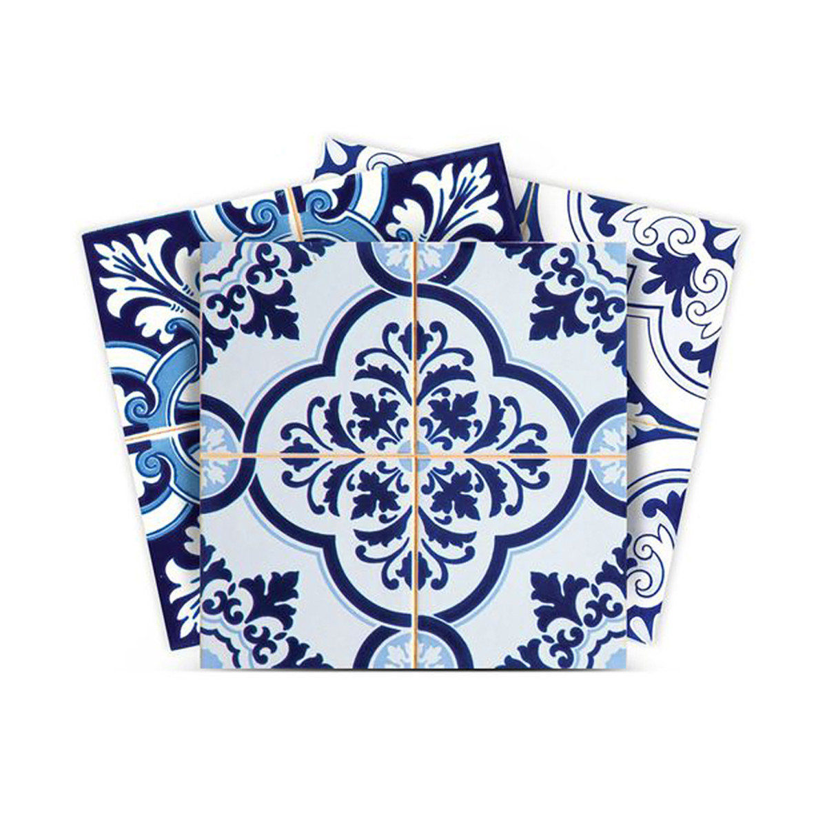 5" X 5" Azul Multi Mosaic Peel and Stick Tiles-400326-1