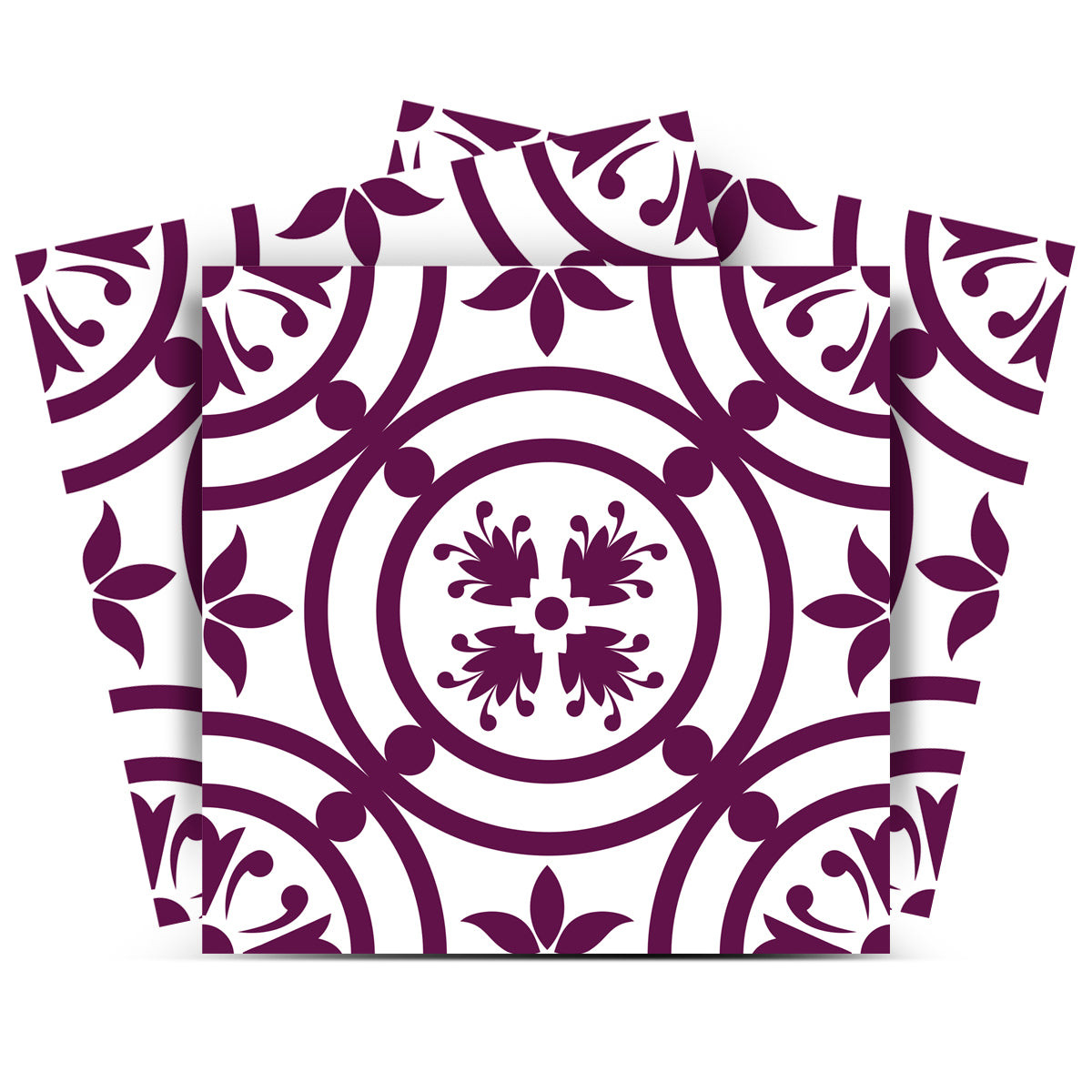 5" X 5" Merlot Lisa Removable Peel and Stick Tiles-400391-1