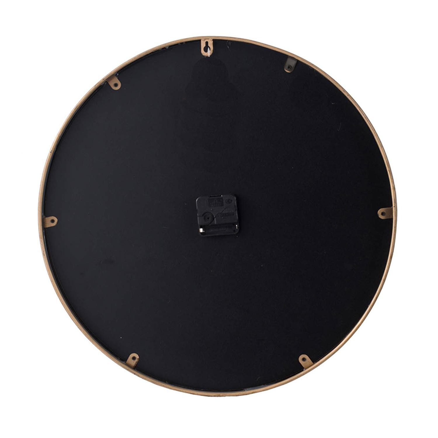 Modern Minimal 20" Gold and Mirror Round Wall Clock