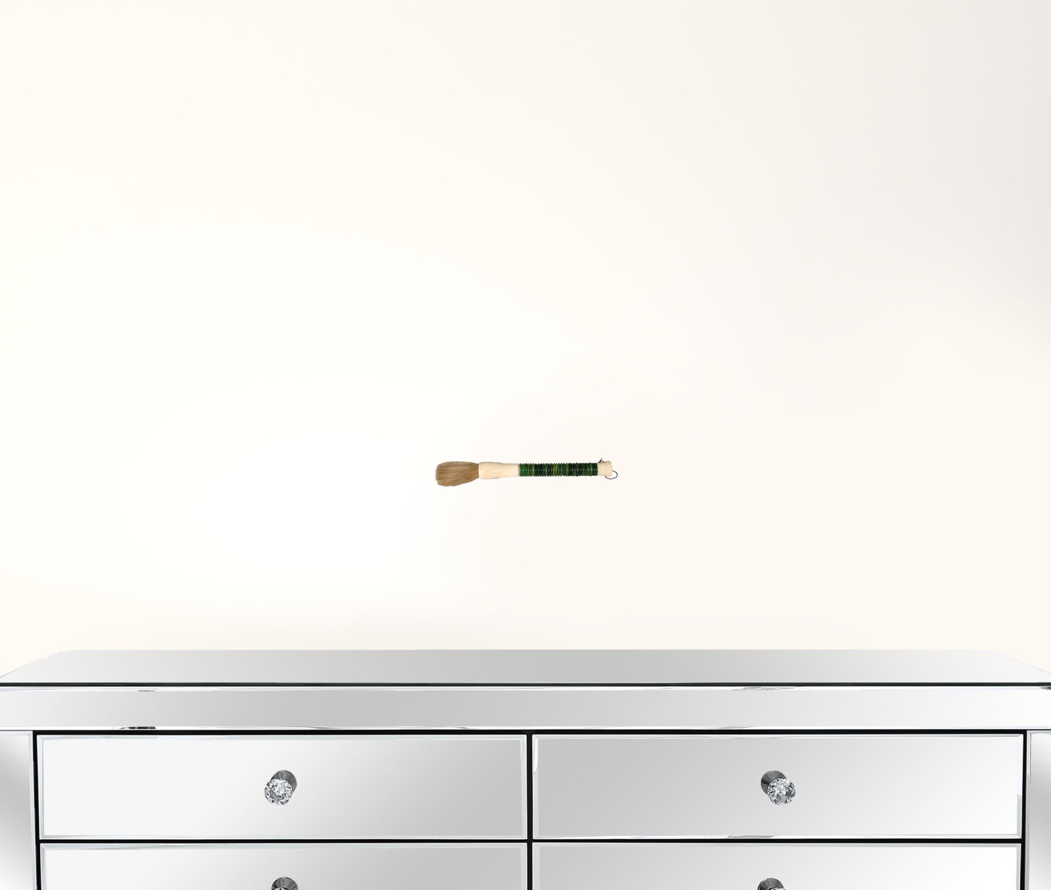 green Jade Abacus Disc Decorative calligraphy Brush