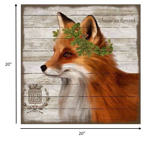 Vintage French Orange Fox Wall Art