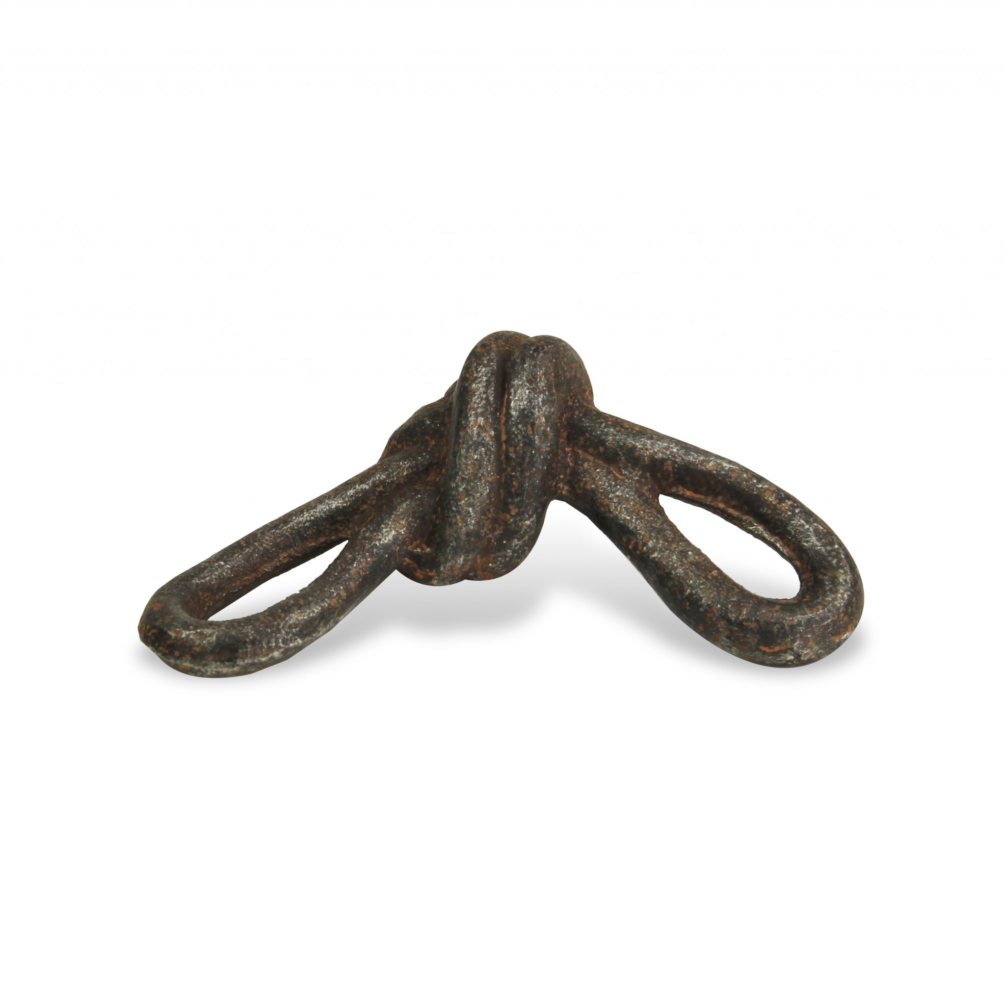 Rustic Gray Cast Iron Knot Sculpture