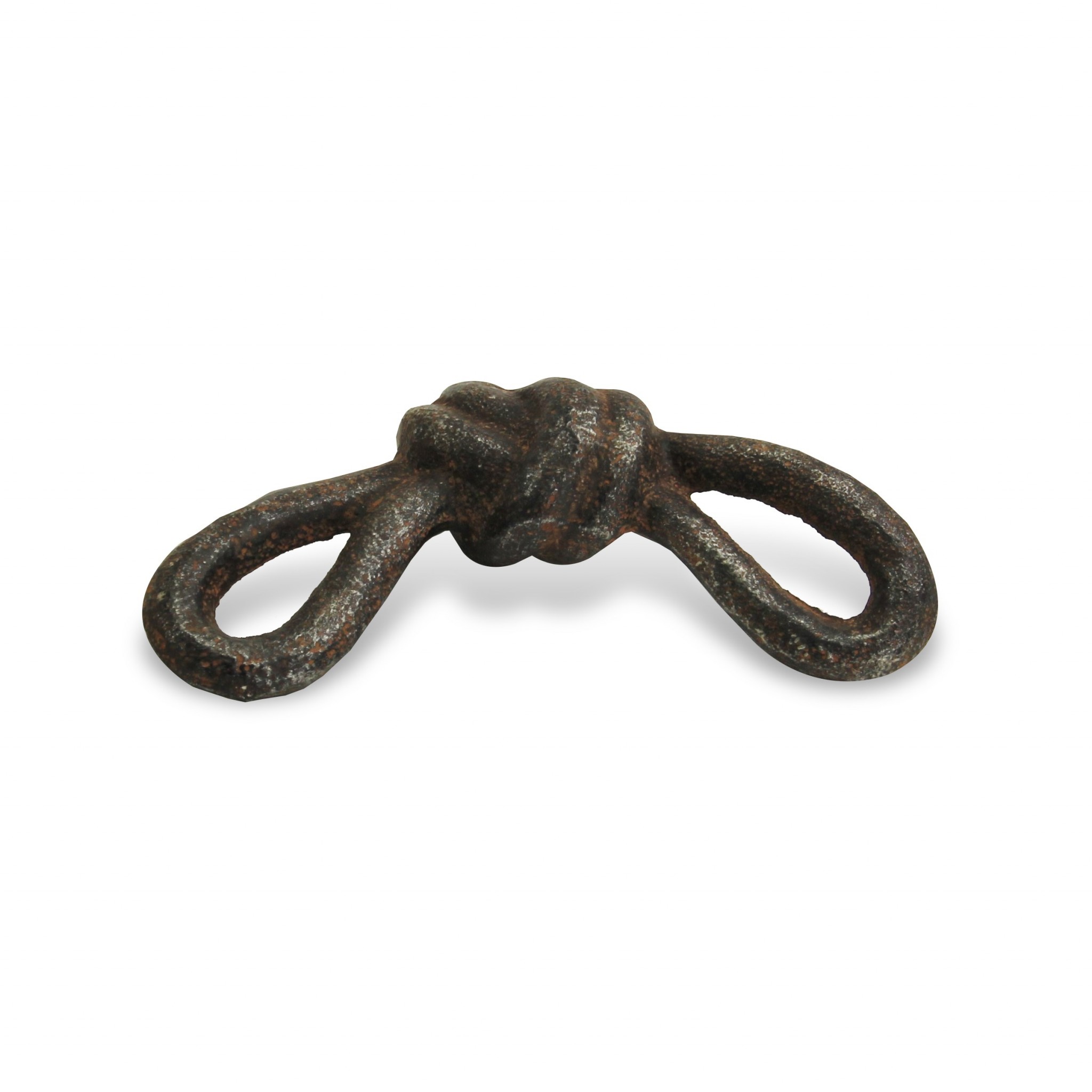 Rustic Gray Cast Iron Knot Sculpture