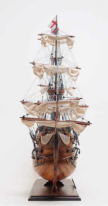 36 Wood Brown HMS Victory Hand Painted Decorative Boat