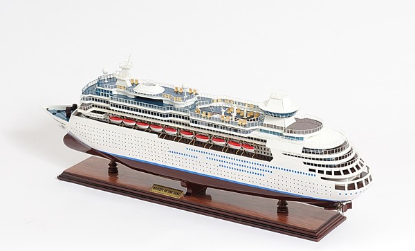 13 Brown and White Majesty of the Seas Boat Hand Painted Decorative Boat