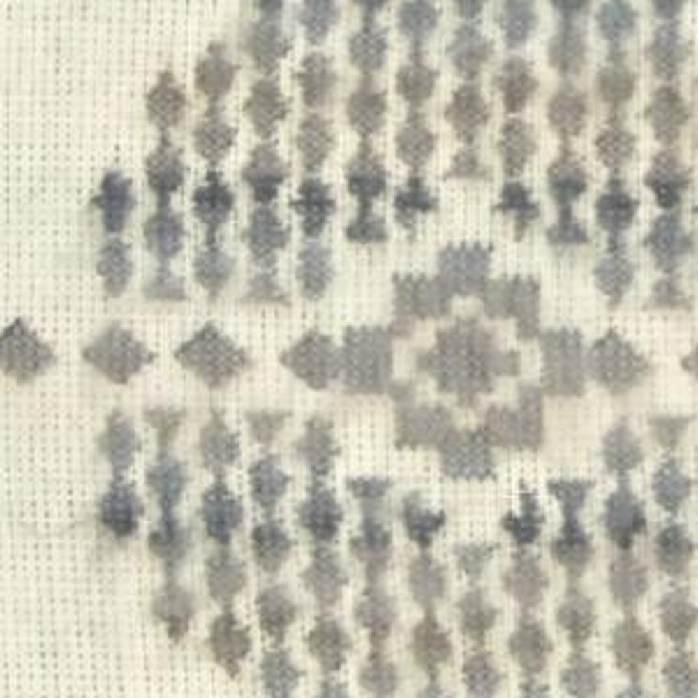 16" Gray and White Southwestern Acrylic Throw Pillow Cover