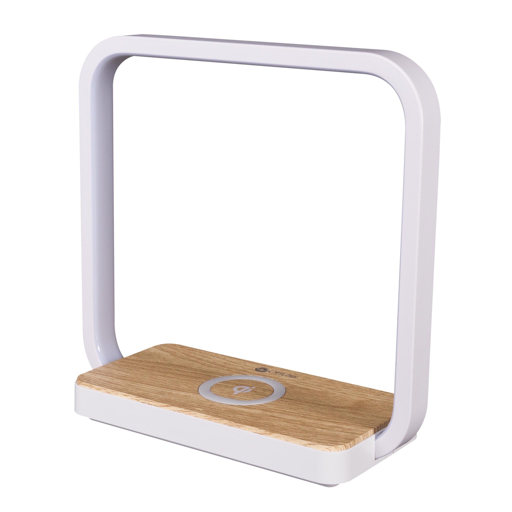 Contemporary White Wireless Phone Charger