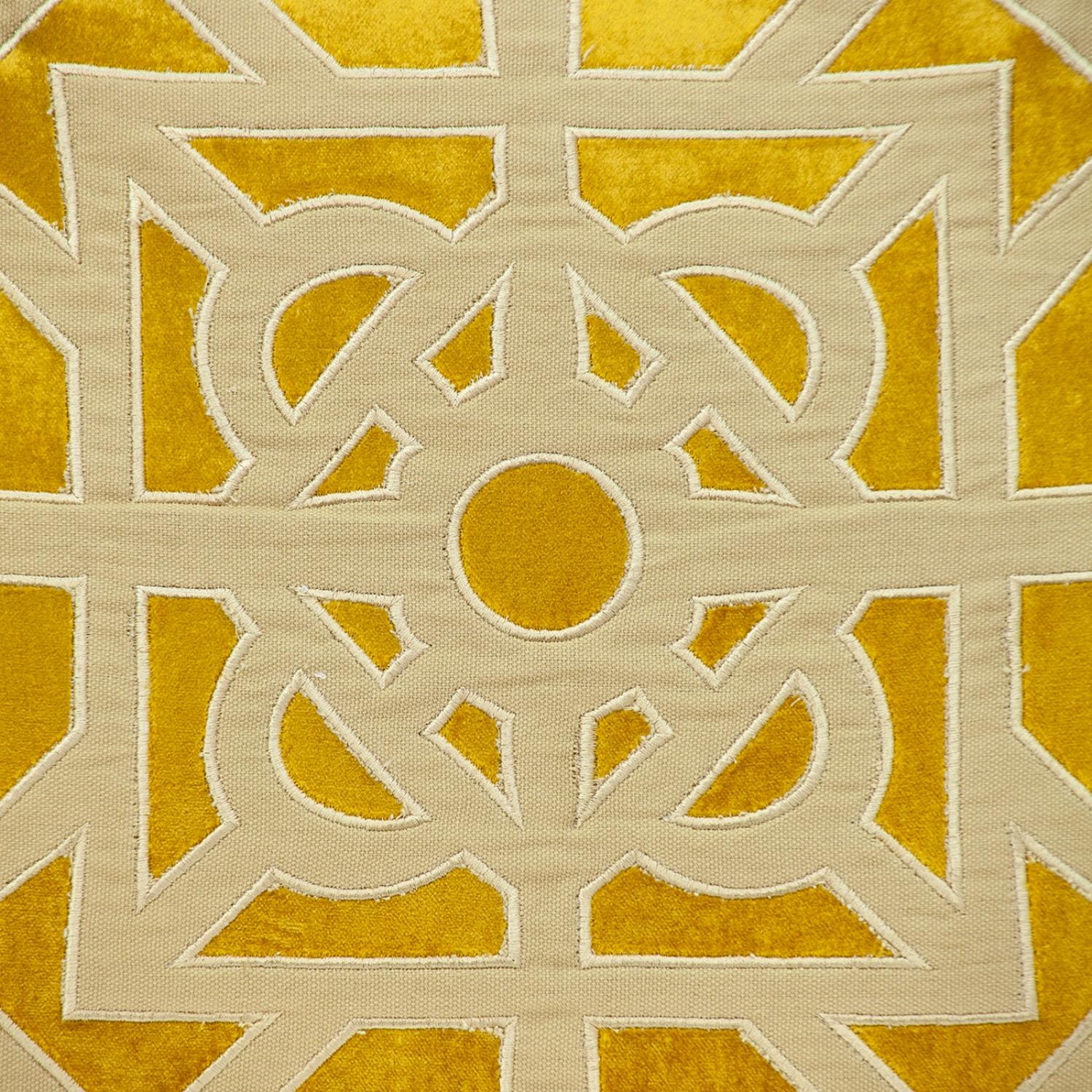 18" Mustard Yellow Velvet Throw Pillow