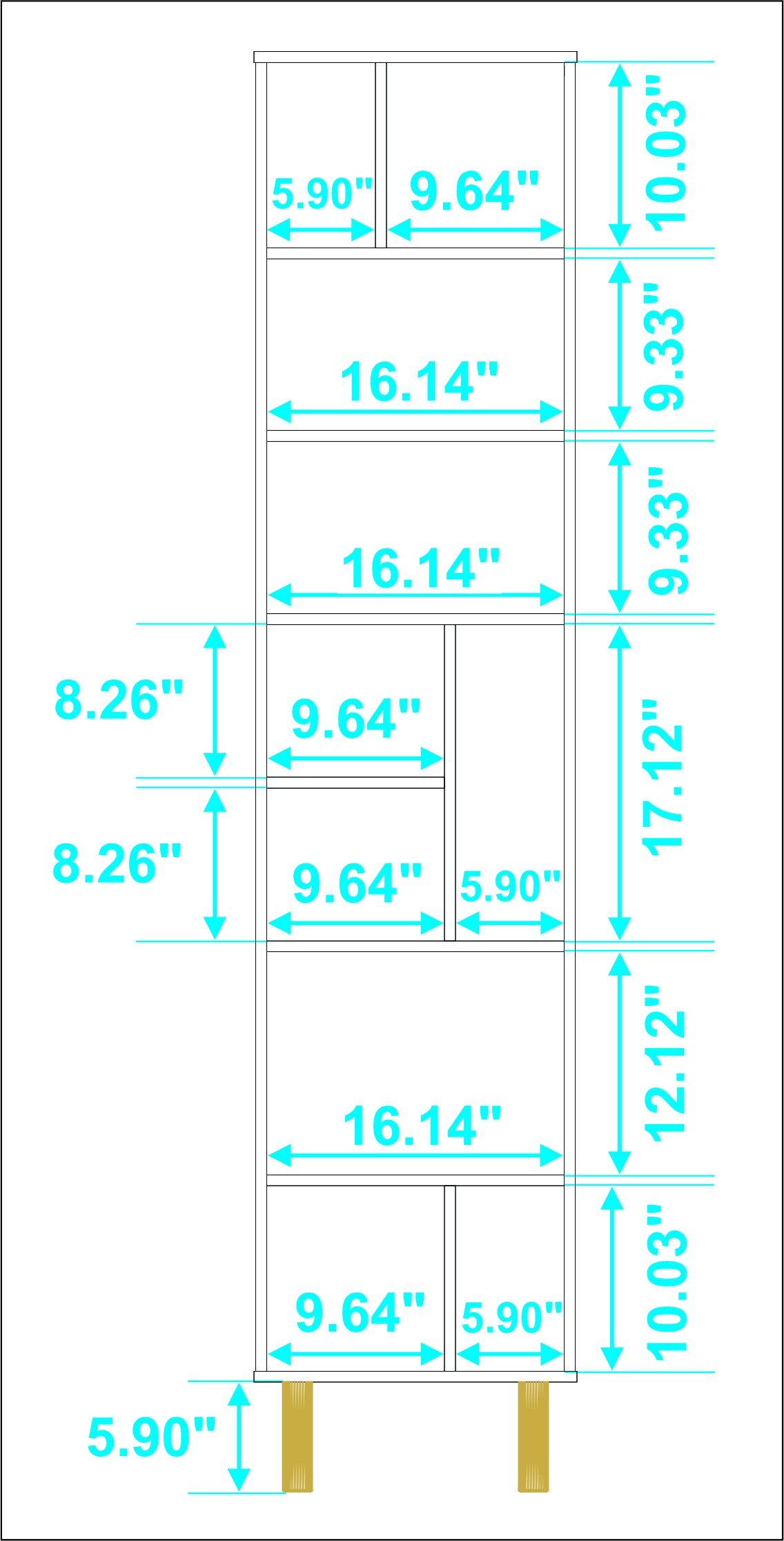 Iko 78" White Modern Abstract Open Shelving Unit