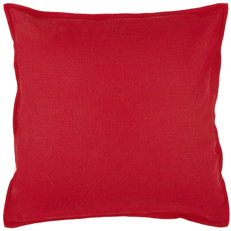 Red Solid Color Flange Edge Throw Pillow-403108-1