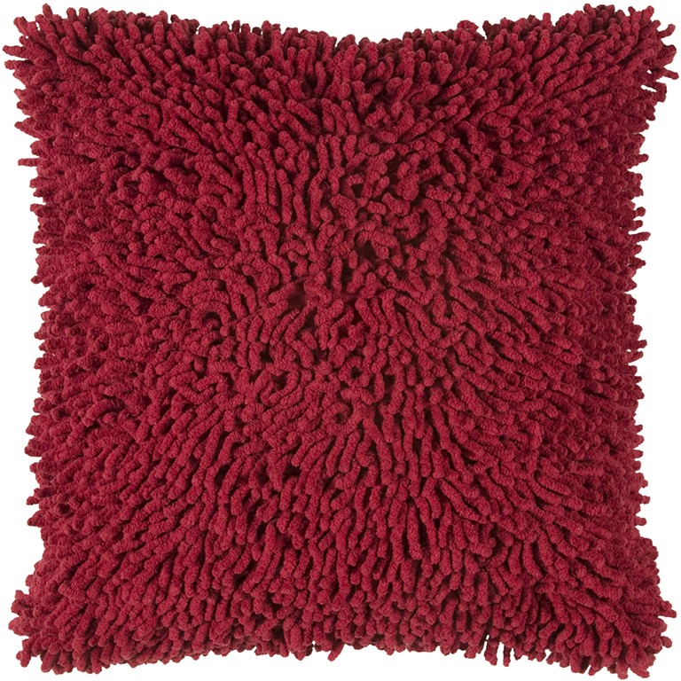 18" Red Cotton Throw Pillow
