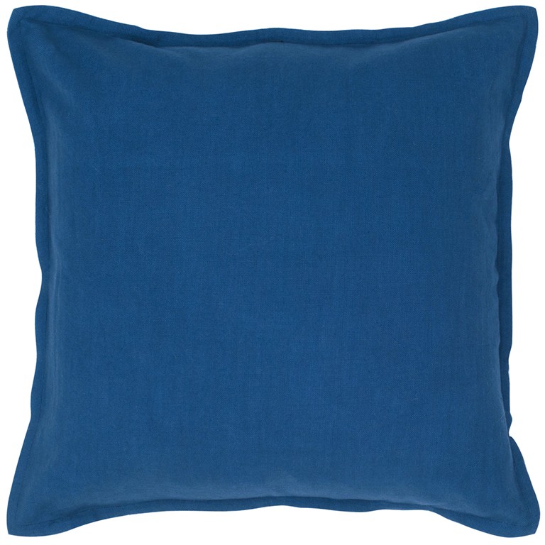 Blue Solid Flange Edged Modern Down Throw Pillow-403118-1