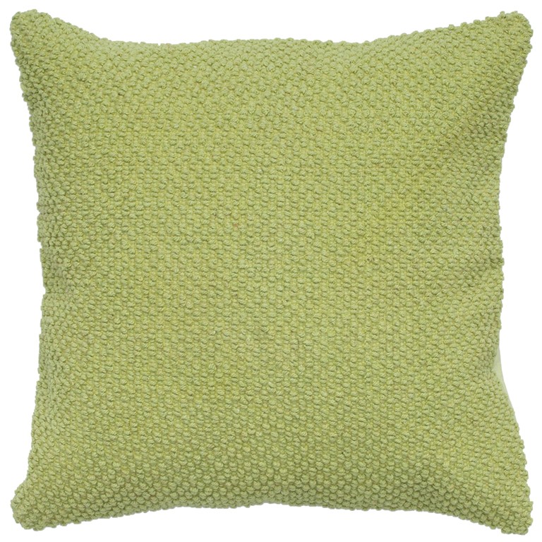 Green Nubby Textured Modern Throw Pillow-403129-1