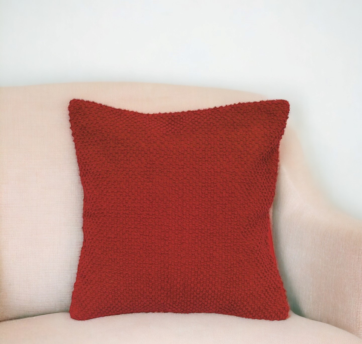 20" Red Cotton Throw Pillow-403132-1
